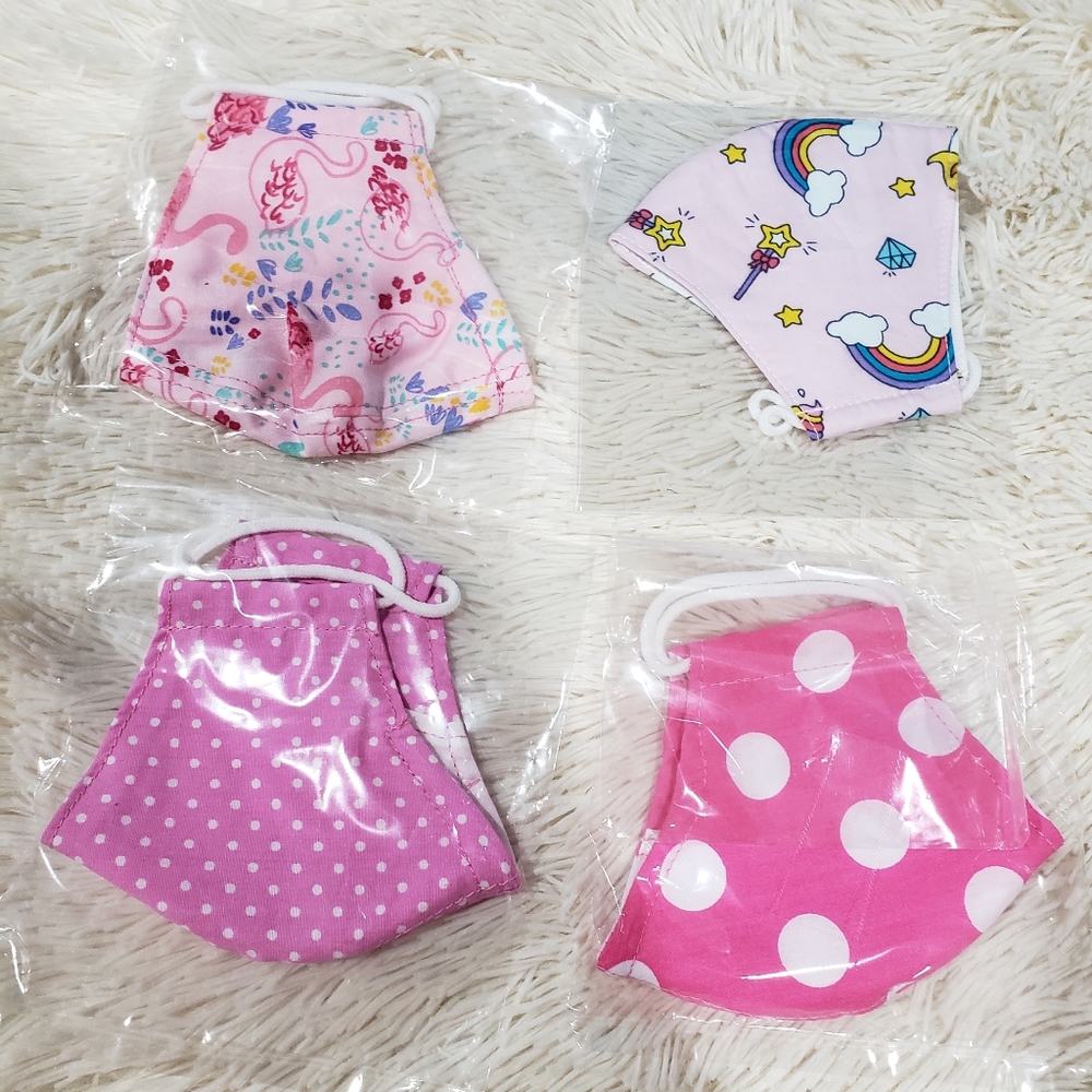 Girl kid mask lot of 4
